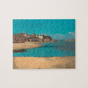 Puzzle Village en bord de mer en Bretagne par Odilon Redo