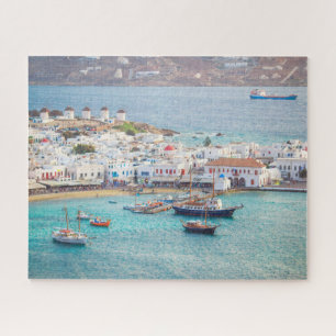 Puzzle Village grec traditionnel Mykonos île Grèce