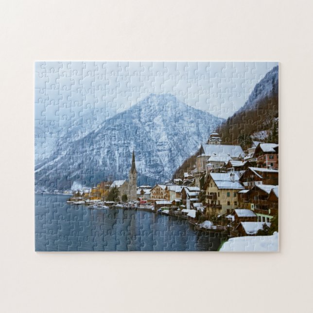 Puzzle Village Hallstatt sur le lac - Salzbourg Autriche (Horizontal)