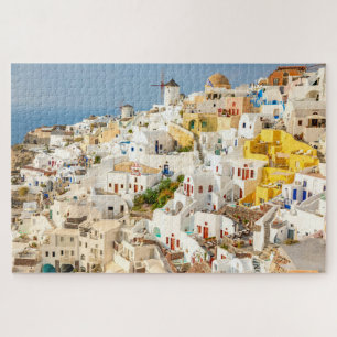 Puzzle Village historique coloré Oia Santorin Grèce