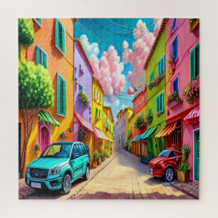 Puzzle Village méditerranéen vibrant