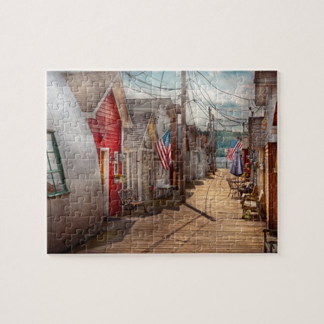 Puzzle Ville - Canandaigua, NY - ville d'hutte (Horizontal)
