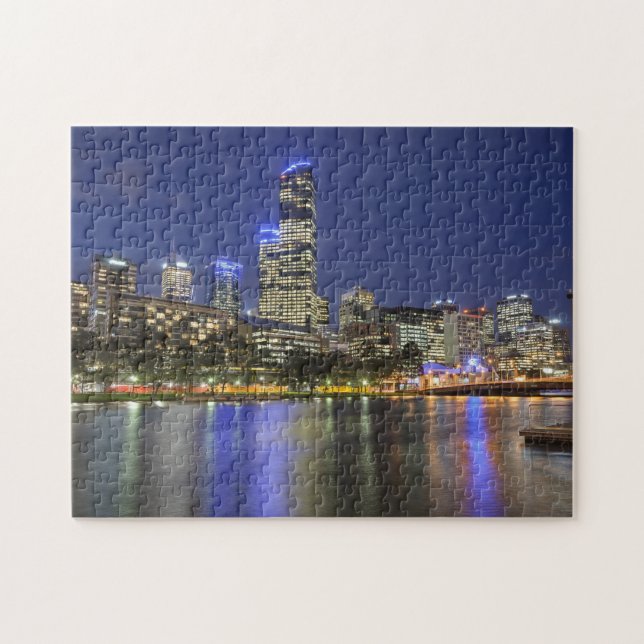 Puzzle Ville de Melbourne au-dessus de Yarra (Horizontal)