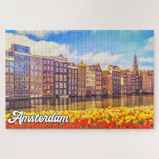 Puzzle Ville Historique D'Amsterdam, Pays-Bas (Horizontal)