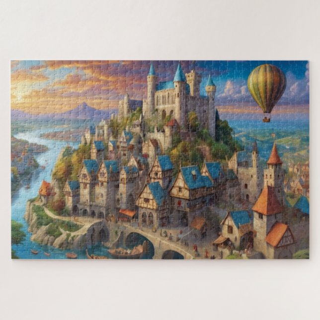 Puzzle Ville médiévale difficile (Horizontal)