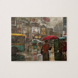 Puzzle Ville - NY - Times Carré par jour pluvieux 1943