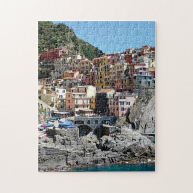 Puzzle ville sur une falaise (Vertical)