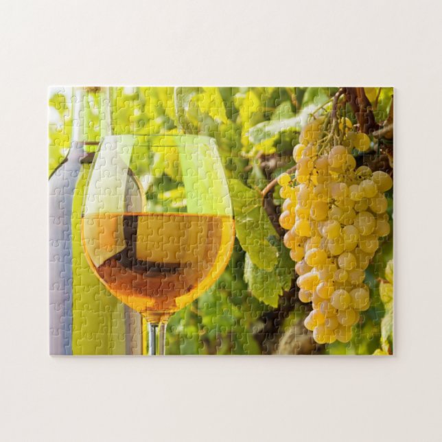 Puzzle Vin Blanc Et Raisins (Horizontal)