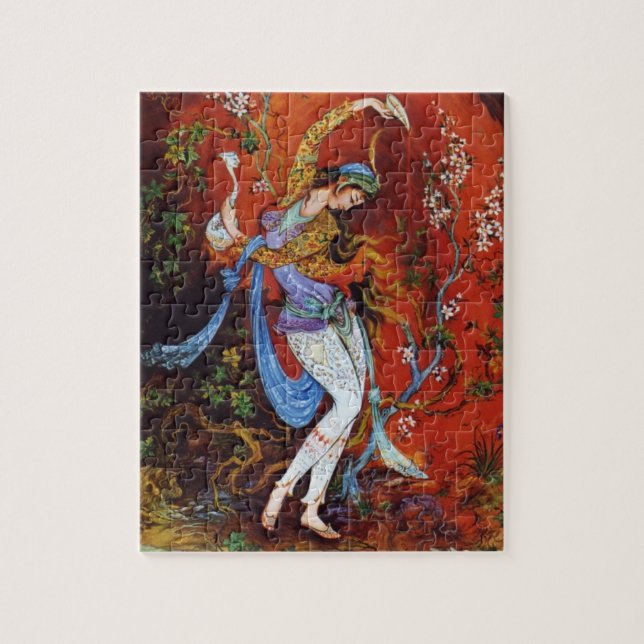 Puzzle Vin de versement de peinture de fille persane de (Vertical)