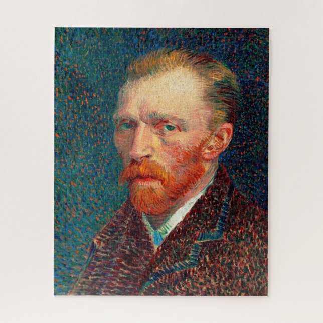 Puzzle Vincent Van Gogh 1887 Autoportrait sur Blue (Vertical)