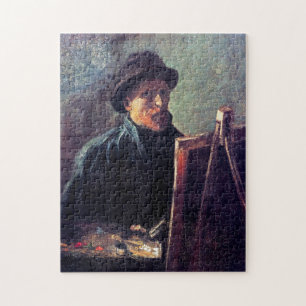Puzzle Vincent Van Gogh - Autoportrait chapeau de feutre 