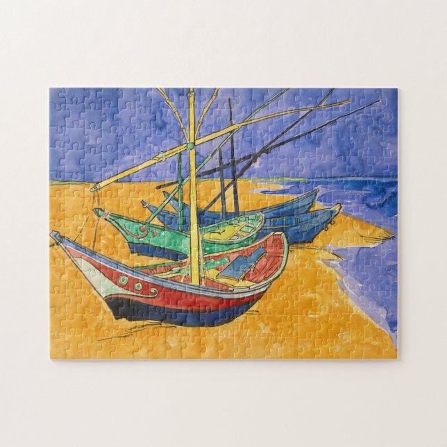 Puzzle Vincent van Gogh - Bateaux de pêche sur la plage (Horizontal)