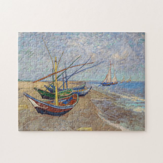 Puzzle Vincent van Gogh - Bateaux de pêche sur la plage (Horizontal)