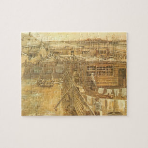 Puzzle Vincent van Gogh - Carpenter's Yard and Laundry