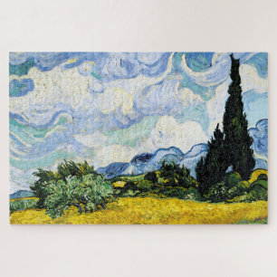 Puzzle Vincent Van Gogh Champ de blé avec cyprès (1889)