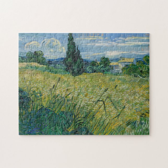 Puzzle Vincent Van Gogh, champ de blé vert avec Cypress (Horizontal)
