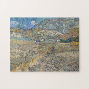 Puzzle Vincent Van Gogh, Champ fermé avec paysan