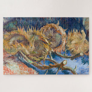 Puzzle Vincent van Gogh - Fleurs de soleil coupées en qua