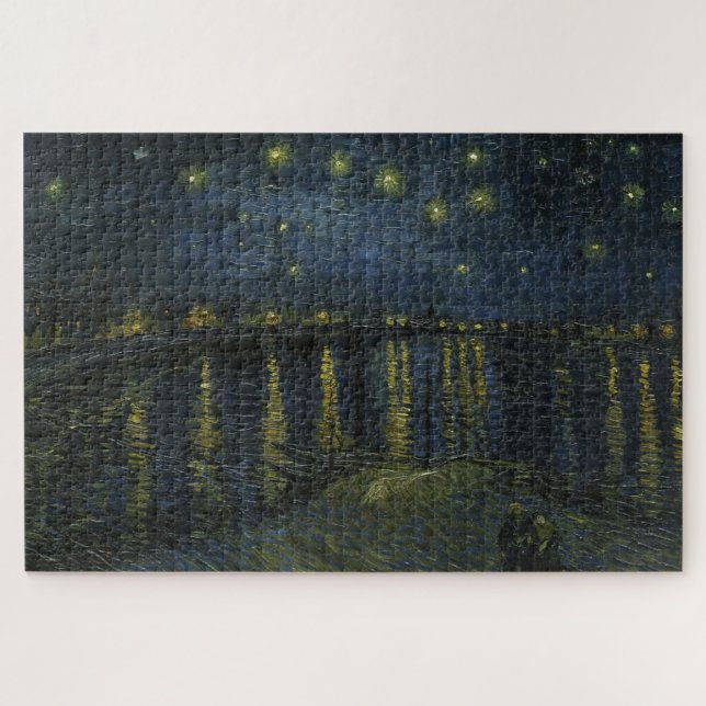 Puzzle Vincent van Gogh - Nuit étoilée sur le Rhône (Horizontal)