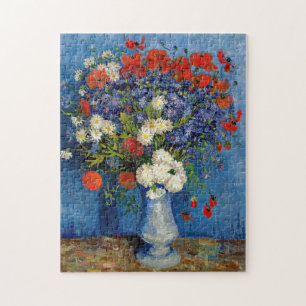 Puzzle Vincent van Gogh - Vase avec des Bleuets & Coqueli