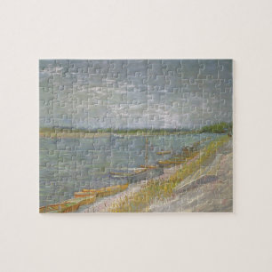 Puzzle Vincent van Gogh - Vue d'une rivière avec des bate