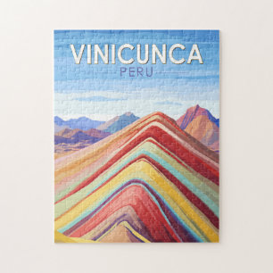 Puzzle Vinicunca Pérou Travel Art Vintage