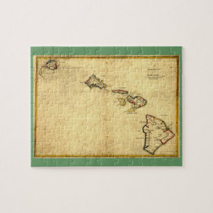 Puzzle Vintage 1837 Hawaii Map - Hawaiian