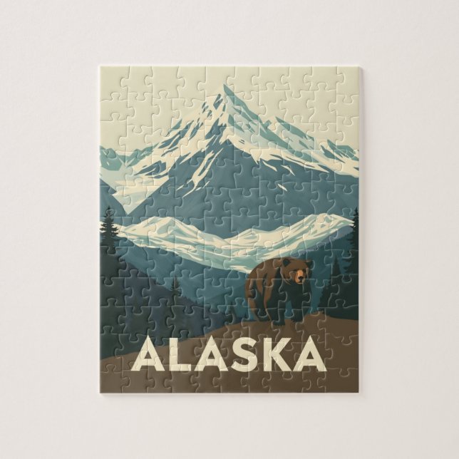Puzzle Vintage Alaska Wilderness Travel (Vertical)