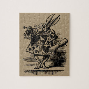 Puzzle Vintage Alice au pays des merveilles Lapin blanc c
