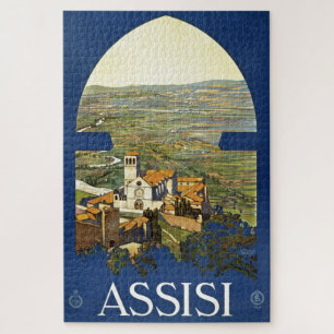 Puzzle Vintage Assisi Italie Voyage Tourisme Annonce