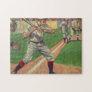 Puzzle Vintage Baseball Game Artwork (1909)