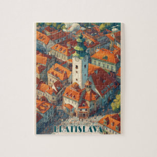Puzzle Vintage Bratislava Slovaquie Voyage, Vieille Ville
