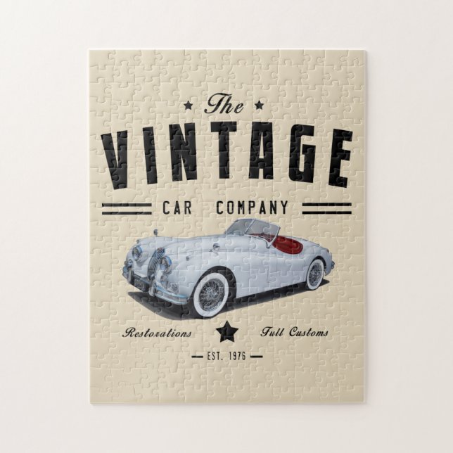 Puzzle Vintage Car Company Jaguar (Vertical)