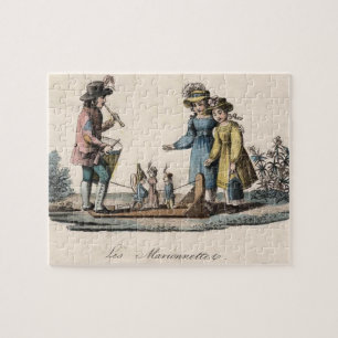 Puzzle Vintage Children Puppets Antique