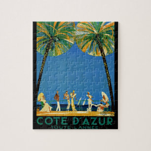 Puzzle Vintage Côte d'Azur Voyage en France