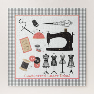Puzzle Vintage Crafty Sewing Theme
