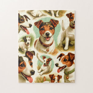 Puzzle Vintage Cute Jack Russell Terrier