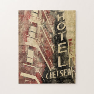 Puzzle vintage d'art de New York d'hôtel de