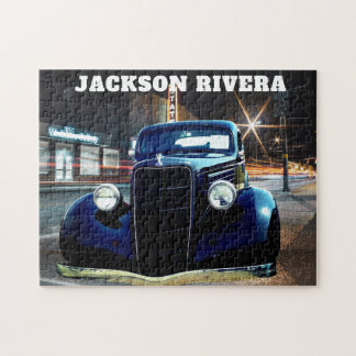 Puzzle vintage de scie noire