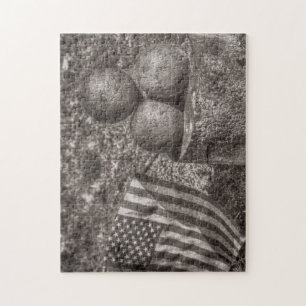Puzzle Vintage des boules canons de la guerre civile amér