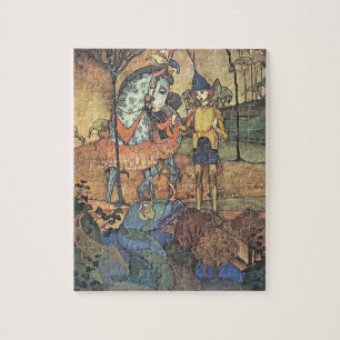 Puzzle Vintage Fairy Tale, Un Chevalier courageux et un D