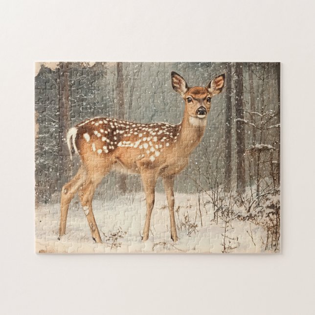 Puzzle Vintage Fawn Pittoresque Rustique (Horizontal)