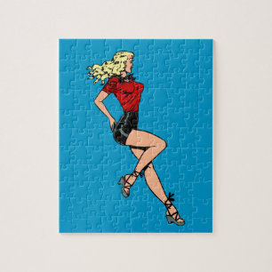 Puzzle Vintage fille glamour à côté, Blond Blombshell