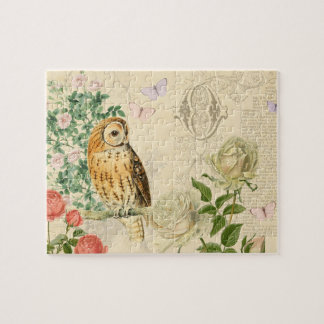 Puzzle vintage fleuri avec de beaux roses