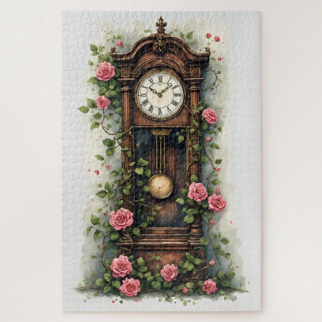 Puzzle Vintage Ivy Rose Grandfather Clock (Vertical)