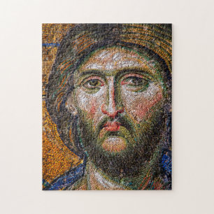Puzzle Vintage Jésus Christ Portrait Mosaïque médiéva