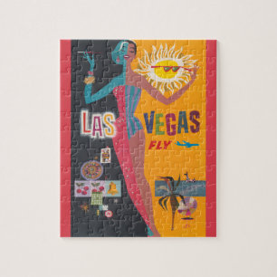 Puzzle Vintage Las Vegas Gambling Travel Poster Art