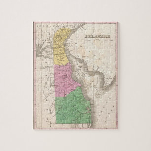 Puzzle Vintage Map of Delaware
