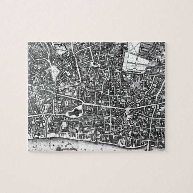 Puzzle Vintage Map of London England (1677) (Horizontal)