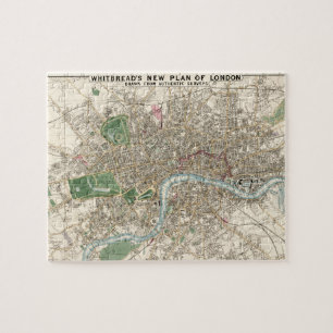 Puzzle Vintage Map of London England (1853)